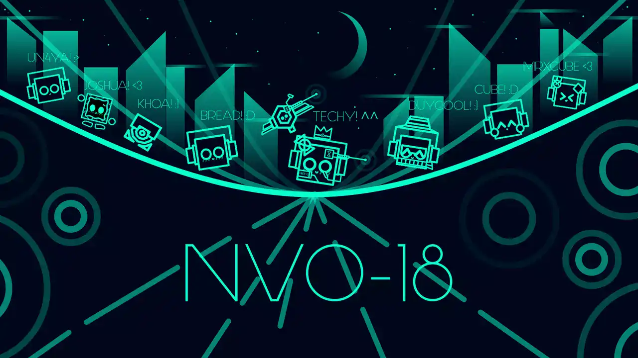 MPD NVO-18 Family picture, this is also TechNewVideo's small artwork for his 18th birthday! There are UN4YA (UNAYA), JoshuaTNTGamer, BreadoDaLoaf, TechNewVideo, DuyCool, Cube, and MrXCube in the artwork.